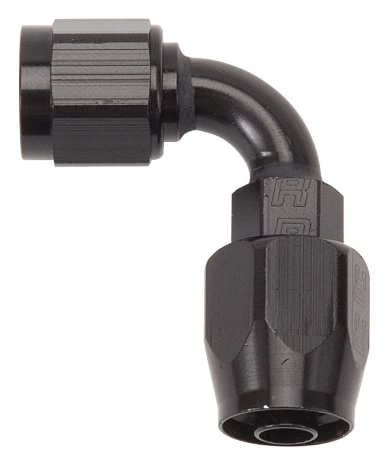 Russell Performance -4 AN Black 90 Degree Full Flow Hose End