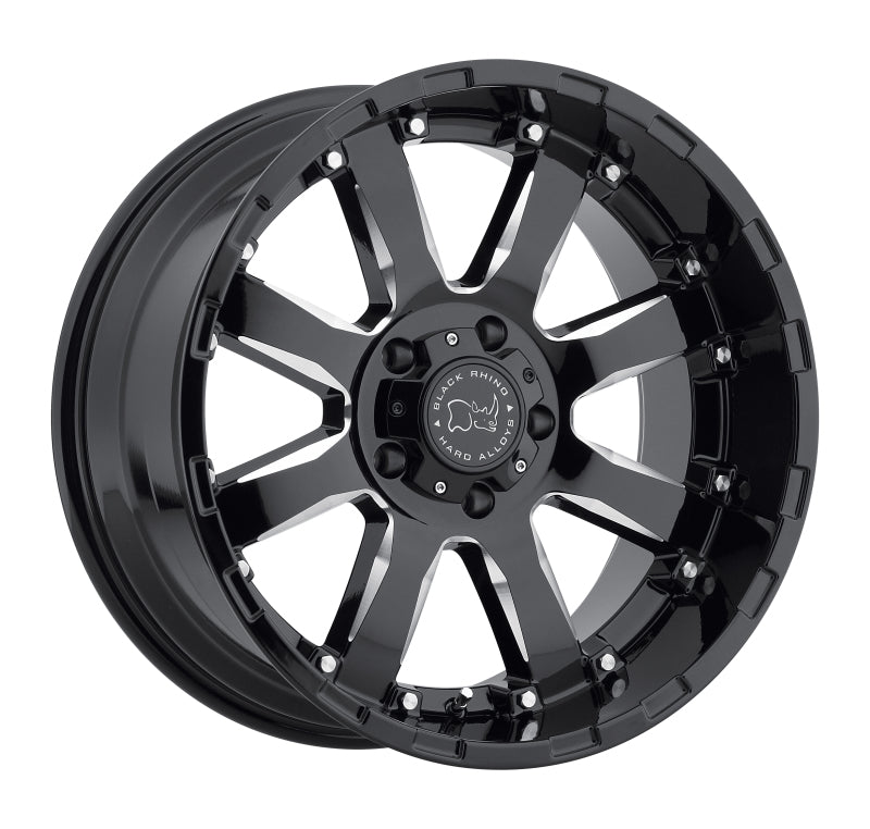 Black Rhino Sierra 18x9.0 5x139.7 ET00 CB 78.1 Gloss Black w/Milled Spokes Wheel