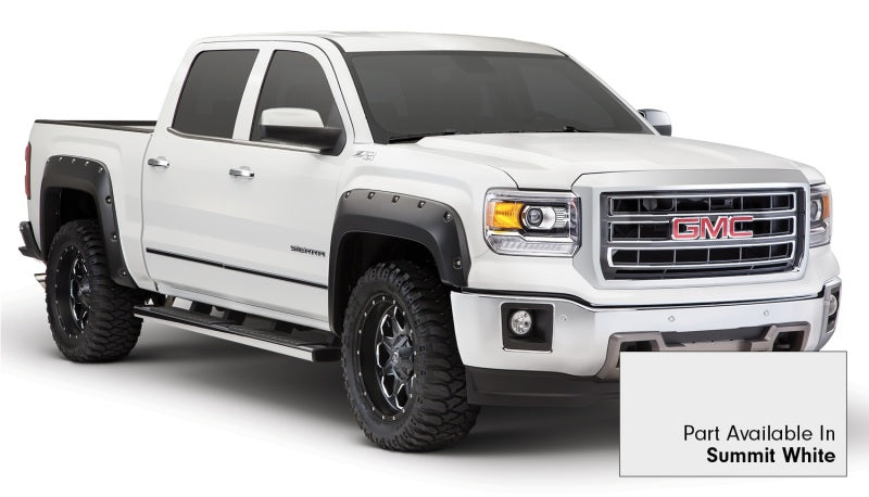 Bushwacker 15-15 GMC Sierra 1500 Pocket Style Flares 4pc - Summit White