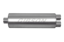 Load image into Gallery viewer, Gibson SFT Superflow Center/Dual Round Muffler - 7x24in/3in Inlet/2.5in Outlet - Stainless