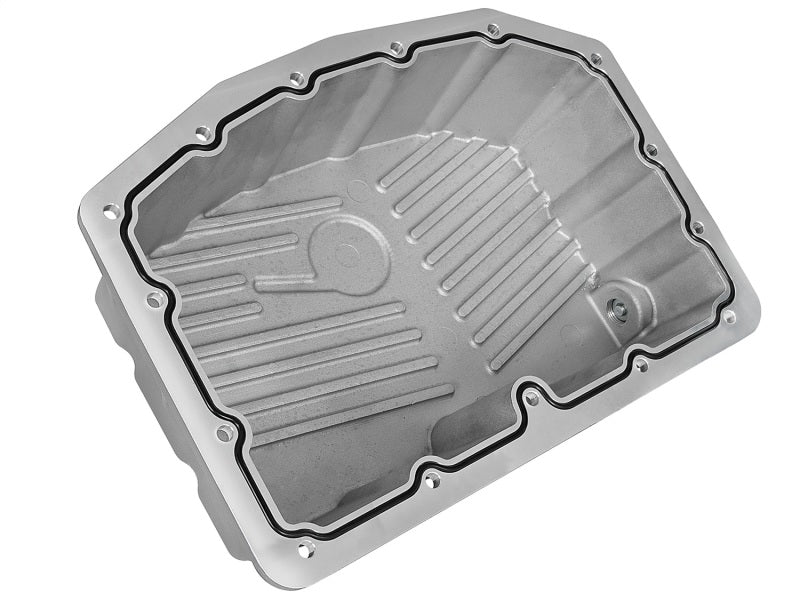 aFe Street Series Engine Oil Pan Raw w/ Machined Fins; 11-17 Ford Powerstroke V8-6.7L (td)
