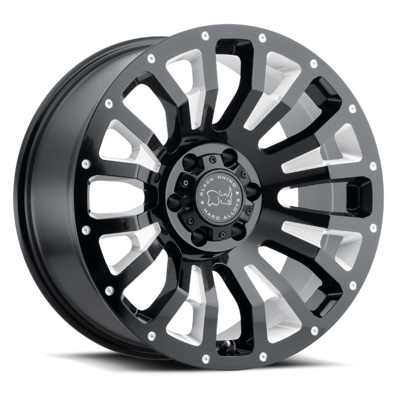 Black Rhino Pinatubo 20x9.5 6x139.7 ET06 CB 112.1 Gloss Black w/Milled Inside Window Wheel