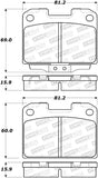 StopTech 93-99 Mitsubishi 3000GT Street Performance Rear Brake Pads