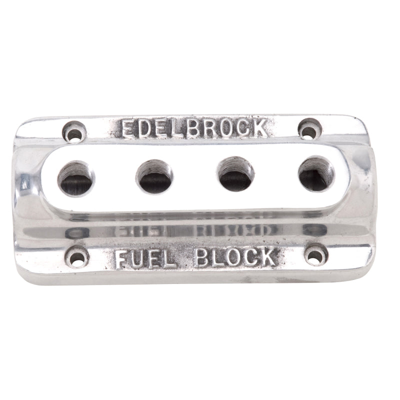 Edelbrock Fuel Block Quad Polished