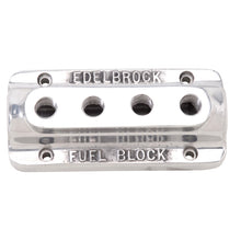 Load image into Gallery viewer, Edelbrock Fuel Block Quad Polished